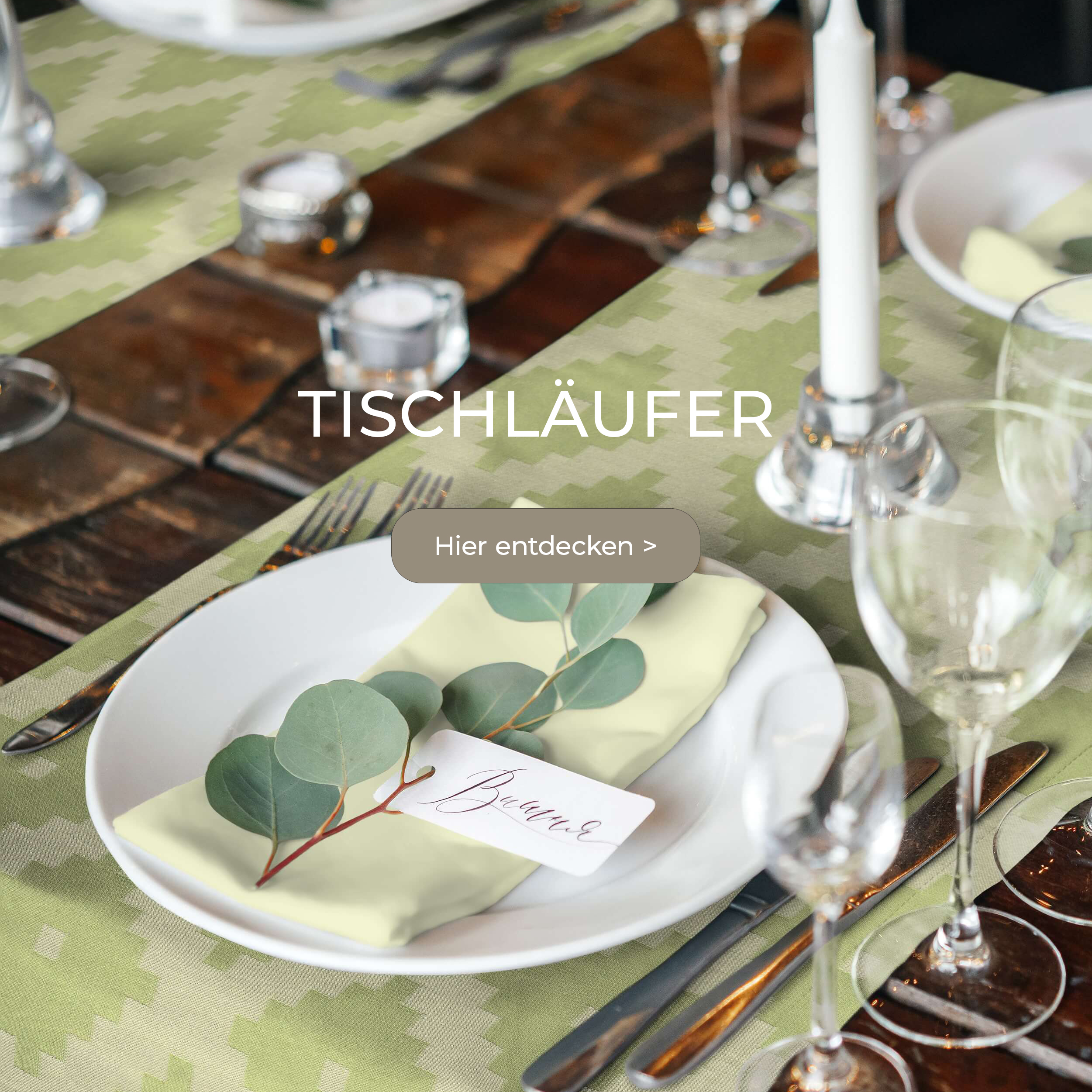 Tischläufer aus Bio-Baumwolle: Perfekter Kombipartner zu Tischset und  Stoffservietten